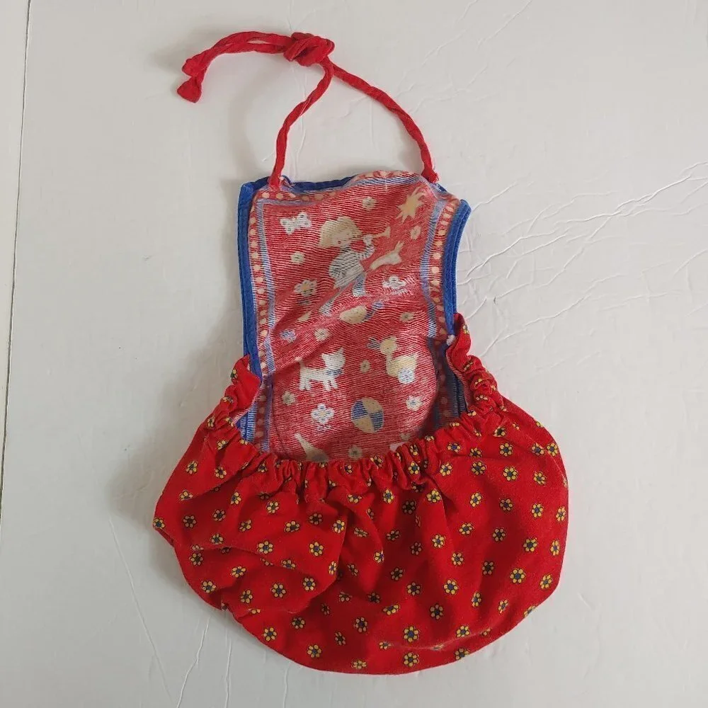 Vintage Folk Art Fairy Tale Romper One Piece Scandi‎ Girl Cotton Cat Teddy Bear